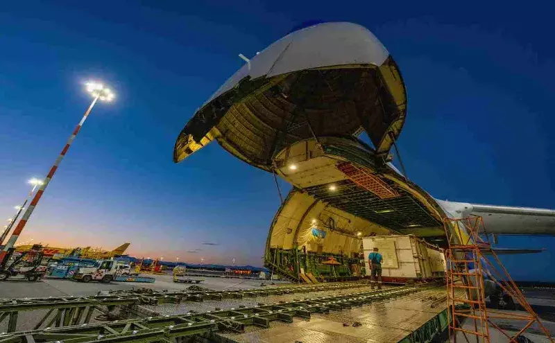 Loading operations at Milan Malpensa Airport,Italy Loading operations at Milan Malpensa Airport,Italy