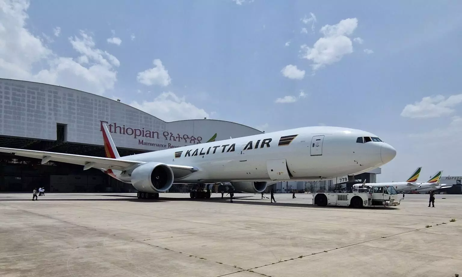 The Big Twin in Kalitta Air livery at the Ethiopian Airlines MRO hangar in Addis Ababa IAI The Big Twin in Kalitta Air livery at the Ethiopian Airlines MRO hangar in Addis Ababa IAI